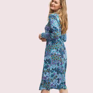 Kate Spade NWT Pacific Petals Knit Dress in Aruba Blue XL
